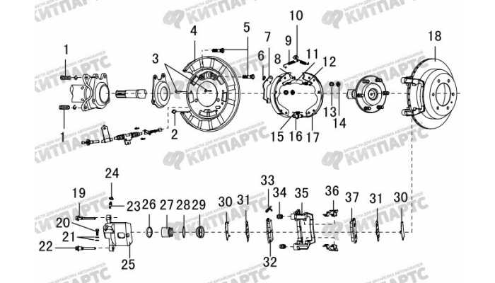 Тормоз дисковый задний Great Wall DW Hower H3