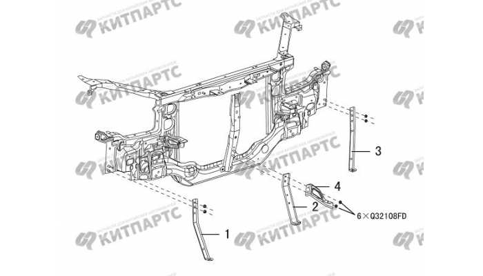 Кронштейны переднего бампера Great Wall Hover H3 New