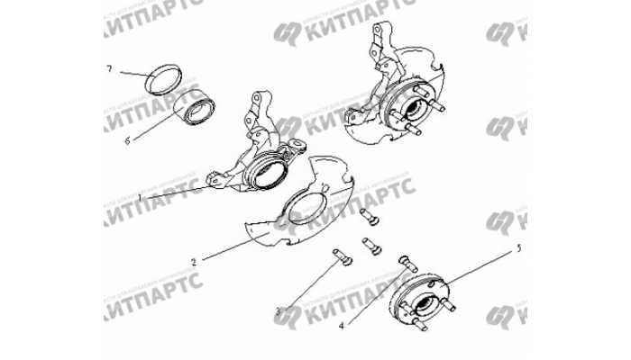 Кулак поворотный левый Geely Otaka (CK)